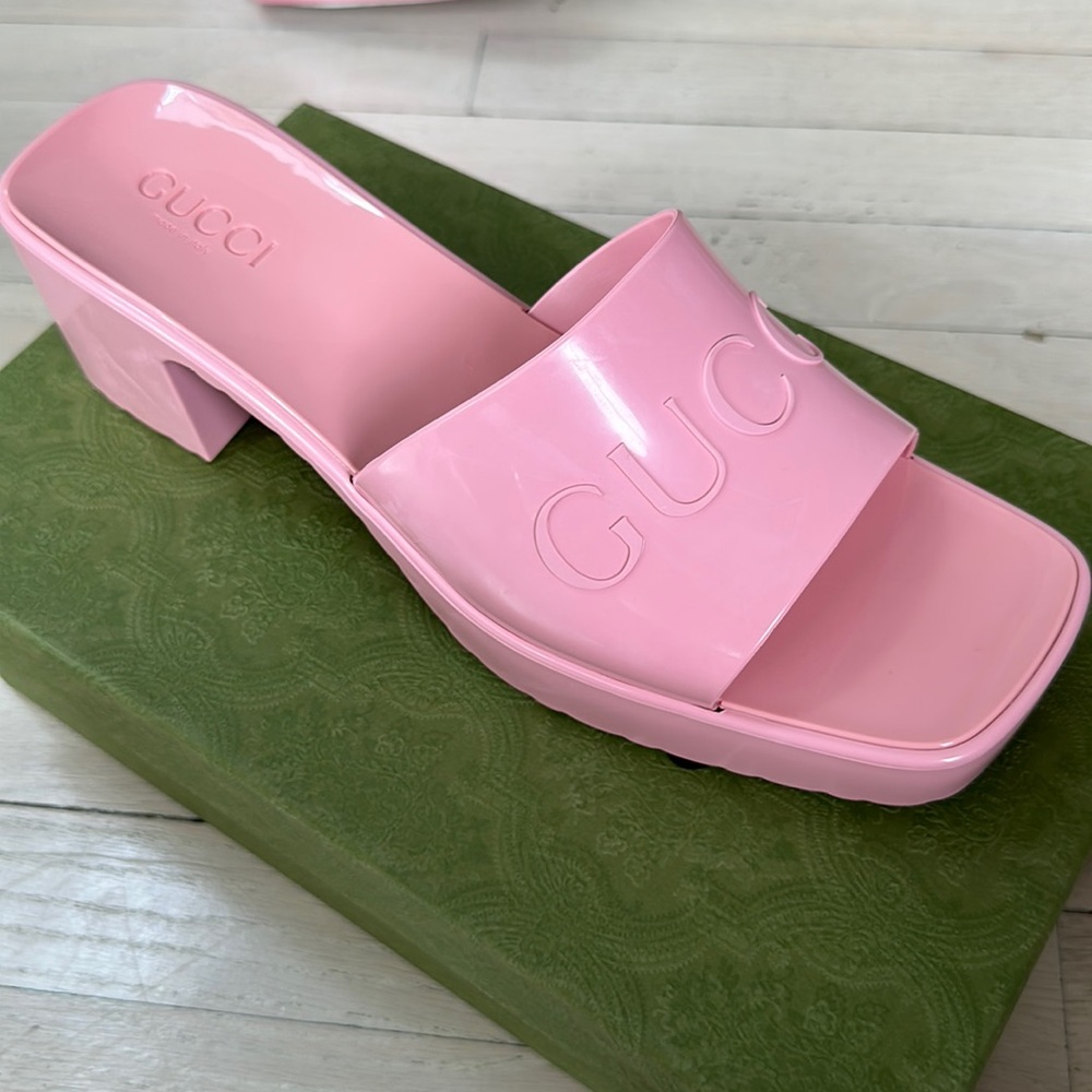 Gucci 60mm Pink Mid heel sandal 42